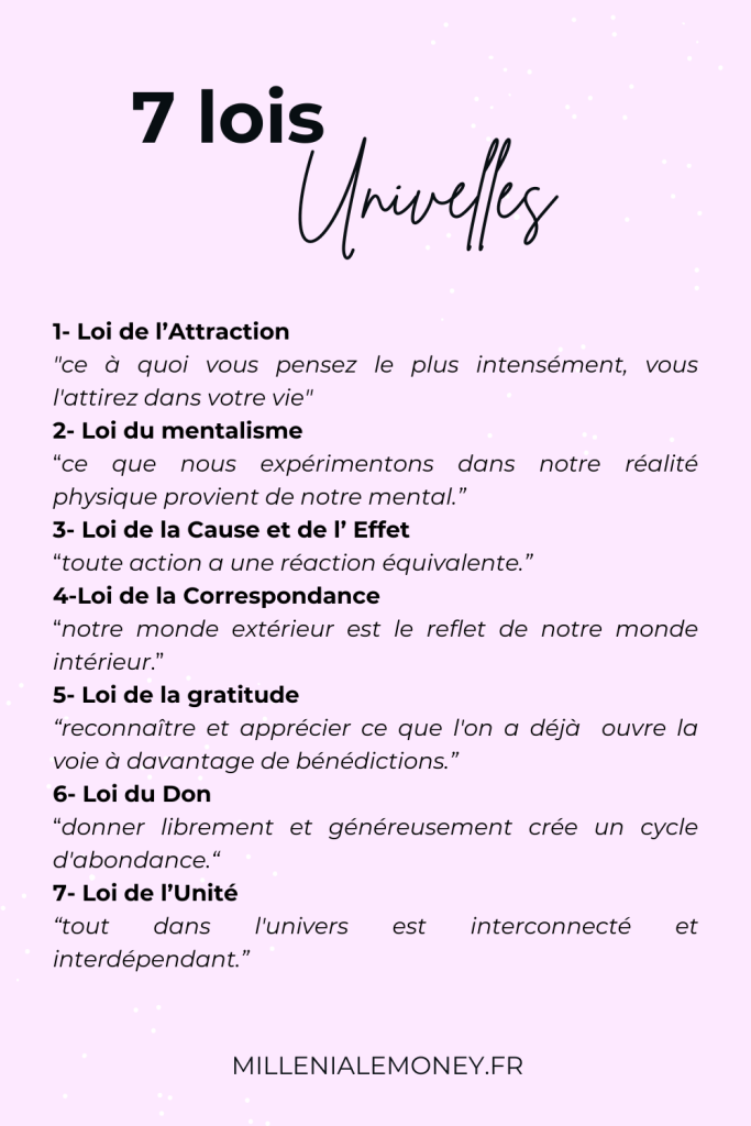 les 7 lois universelles de l'univers